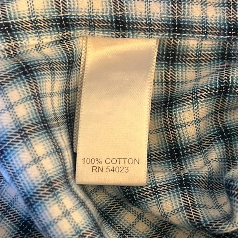 Banana Republic Blue and White Casual Button Down Shirt Sz. L 16-16 1/2